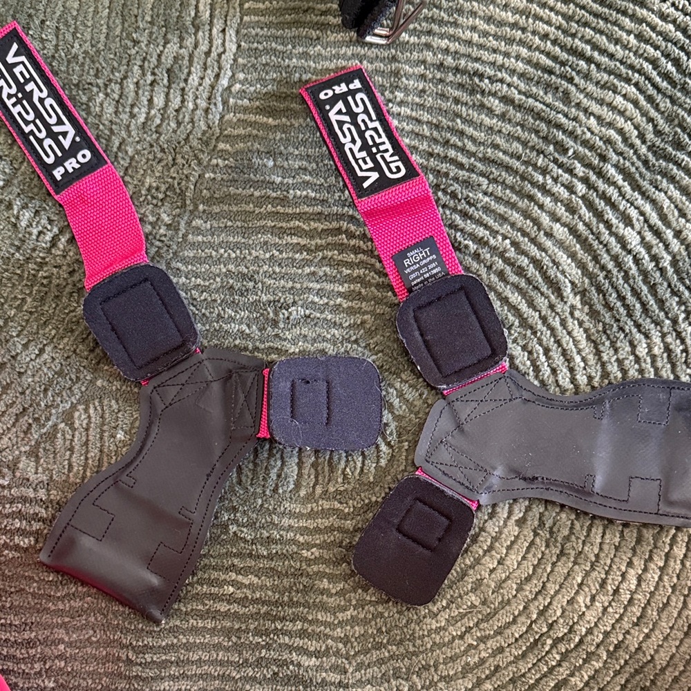 Women's Black and Pink Gloves